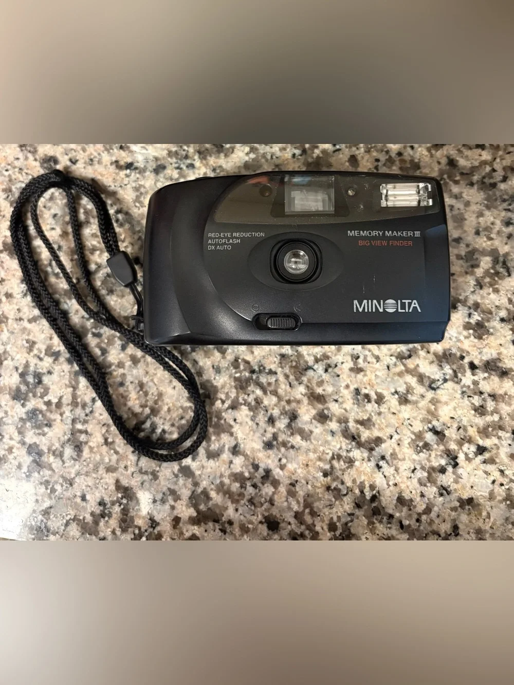 Vintage Minolta Memory Maker III 35mm Point & Shoot Camera Red Eye Reduction